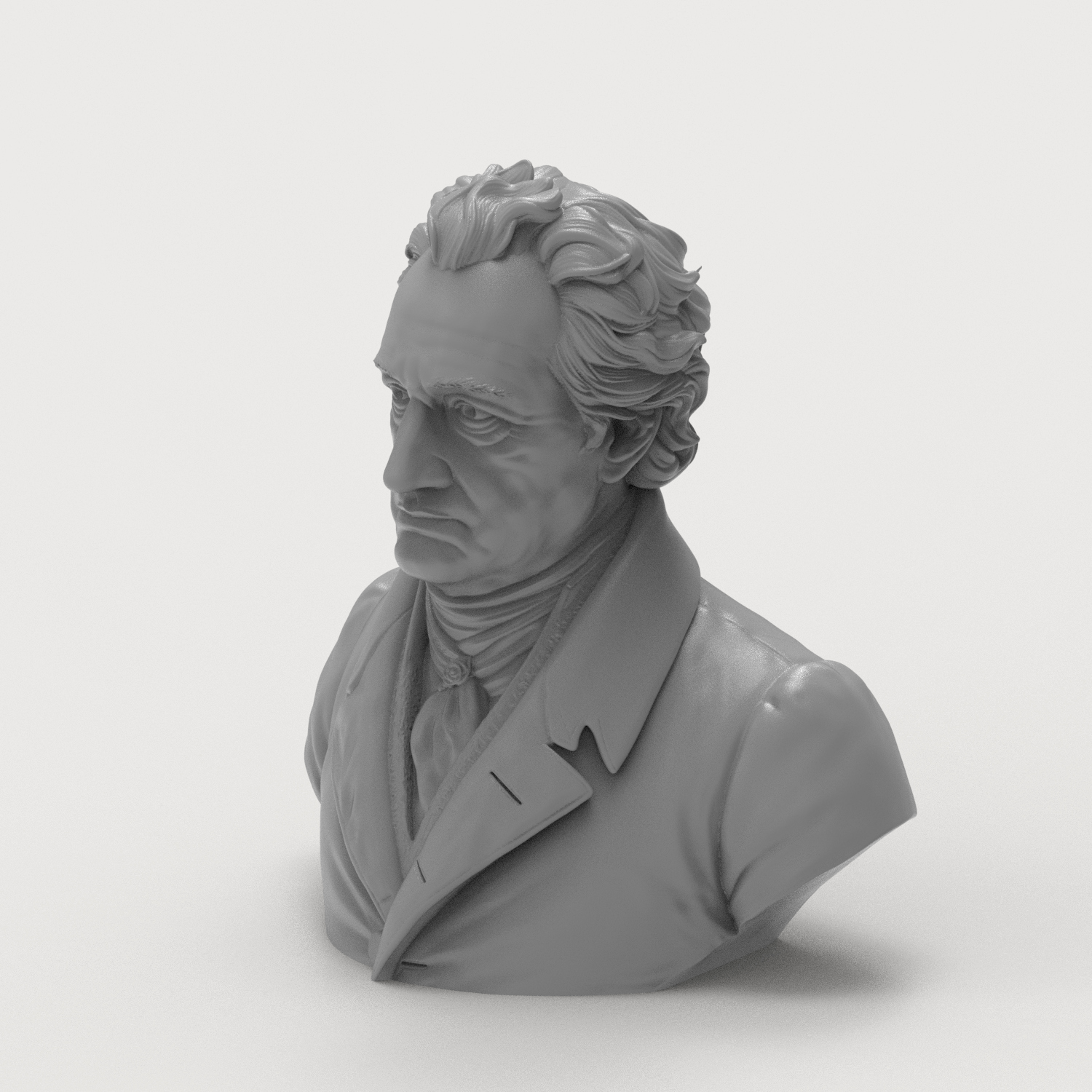Johann Wolfgang von Goethe 3D Printable Bust 3D Model