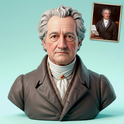 Johann Wolfgang von Goethe 3D Printable Bust 3D Model