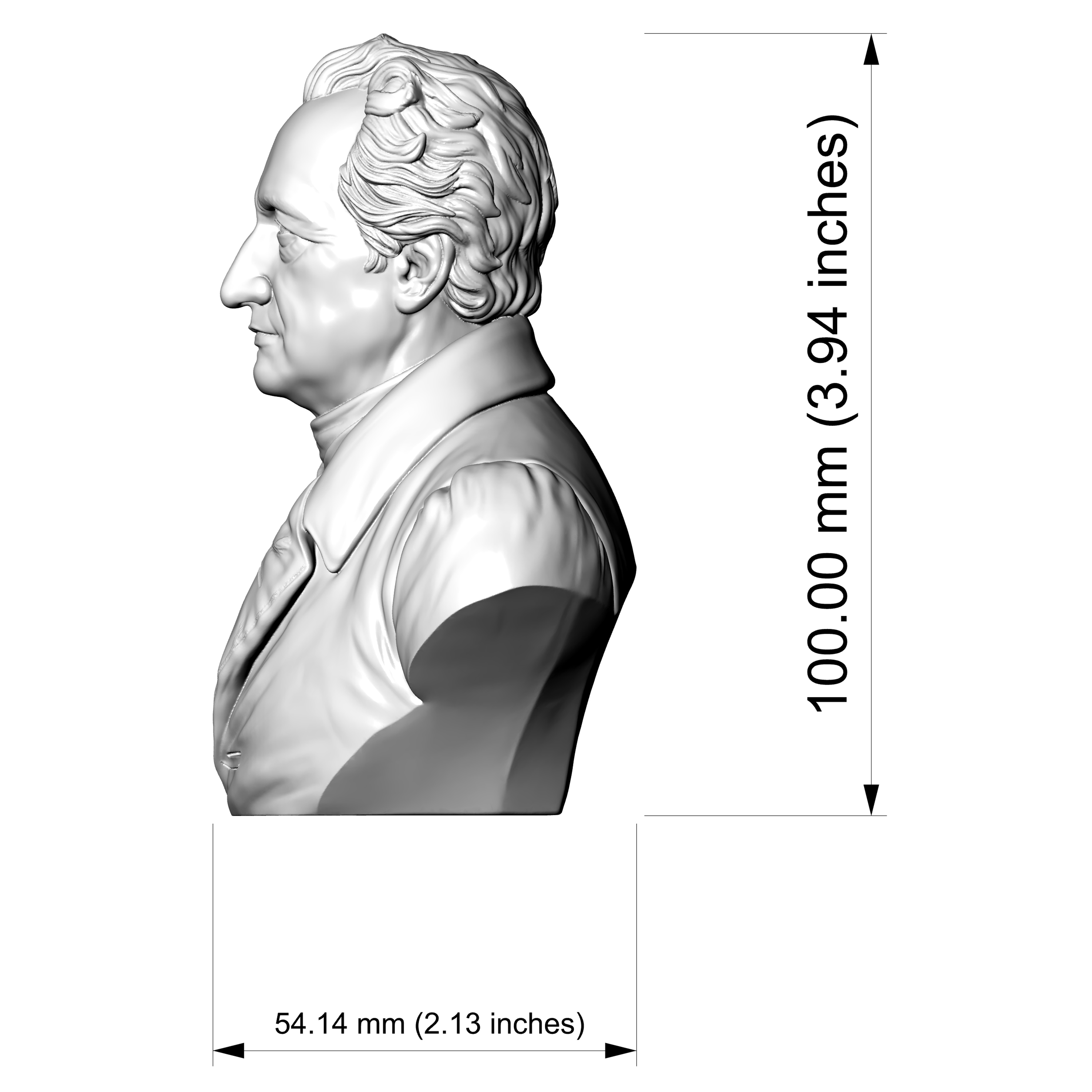 Johann Wolfgang von Goethe 3D Model