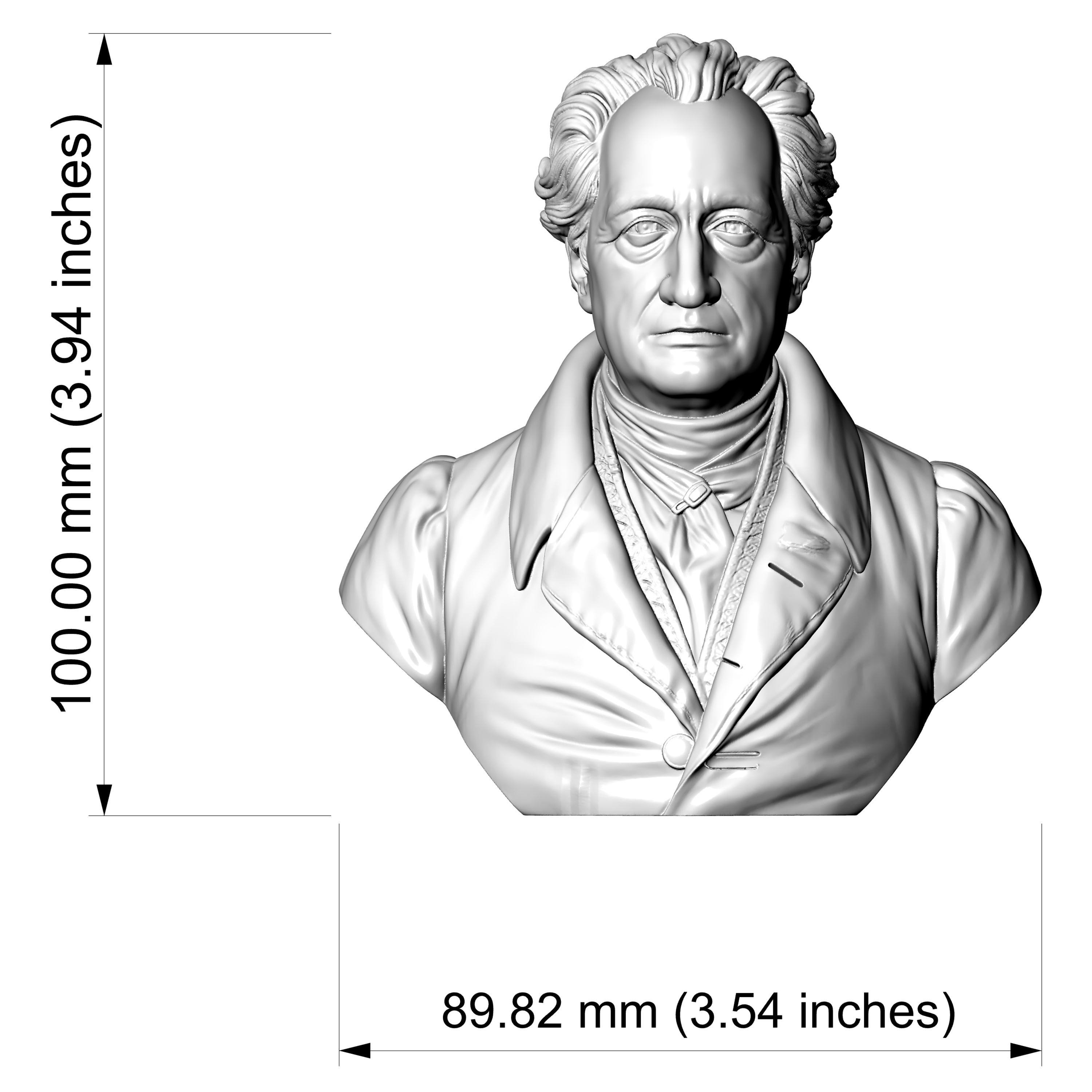 Johann Wolfgang von Goethe 3D Model