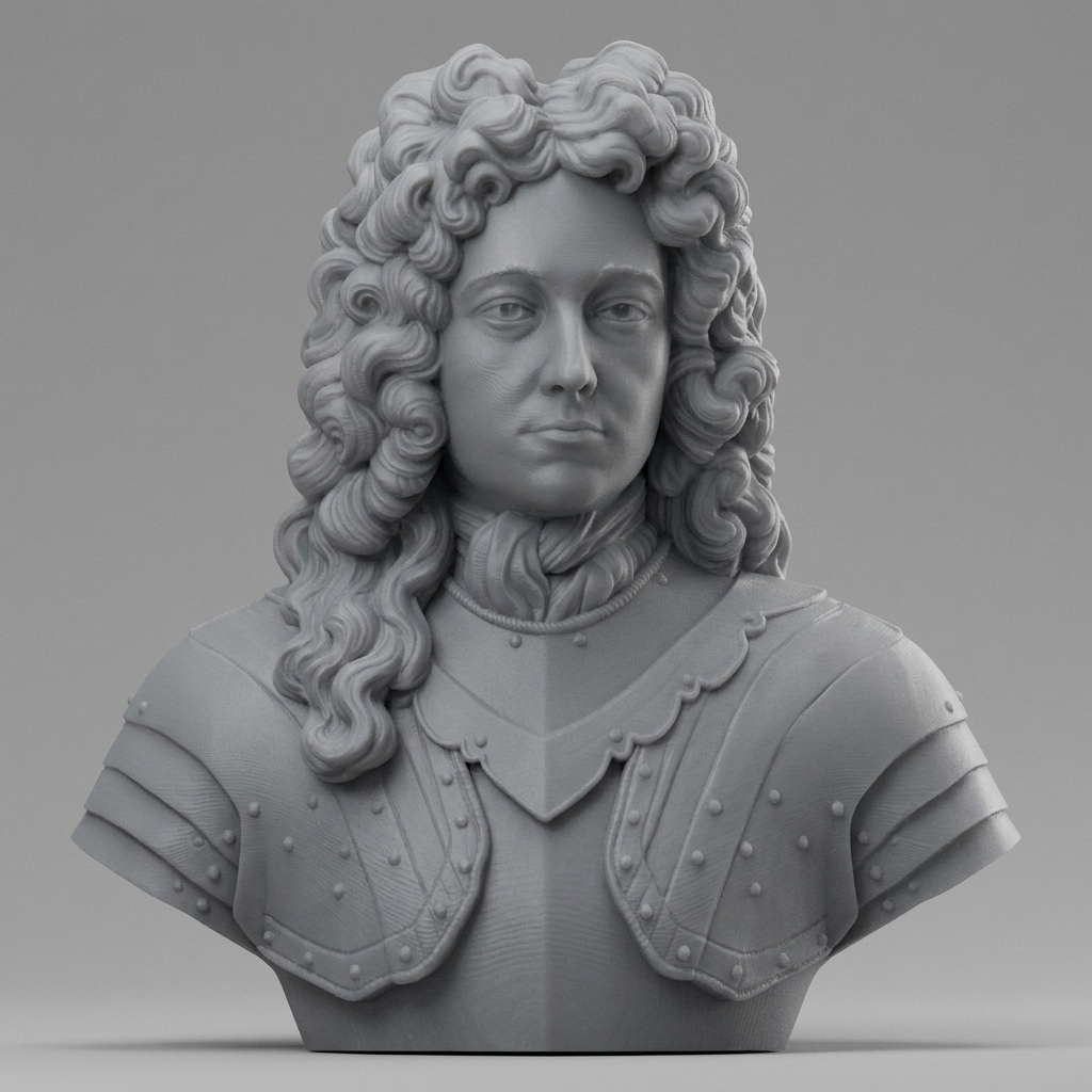 John Churchill Duke of Marlborough Historical Bust 3D Model