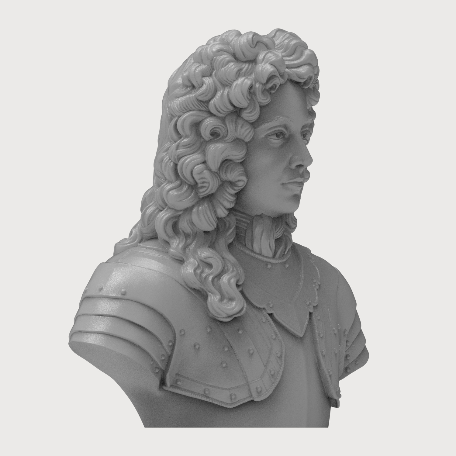 John Churchill Duke of Marlborough Historical Bust 3D Model