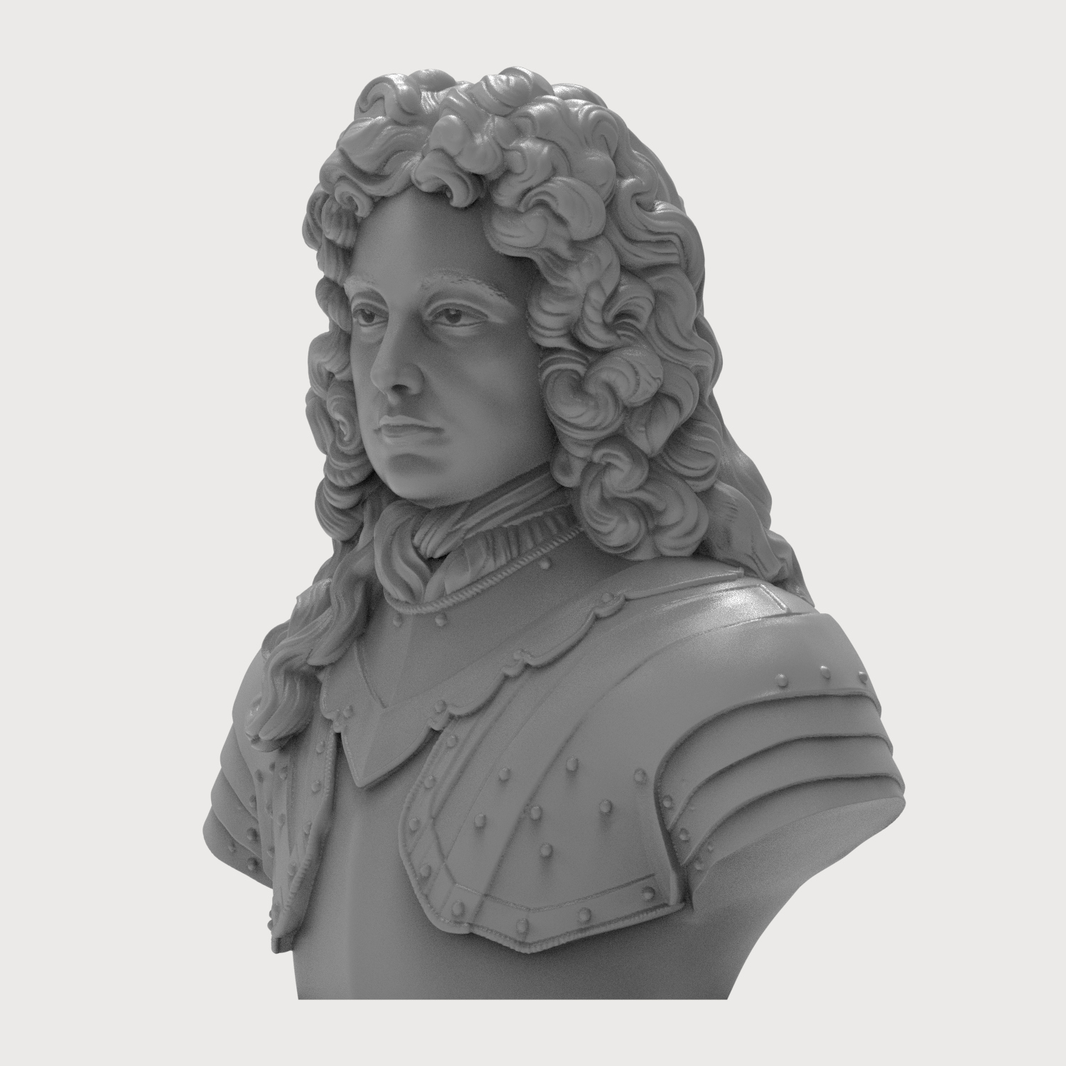 John Churchill Duke of Marlborough Historical Bust 3D Model