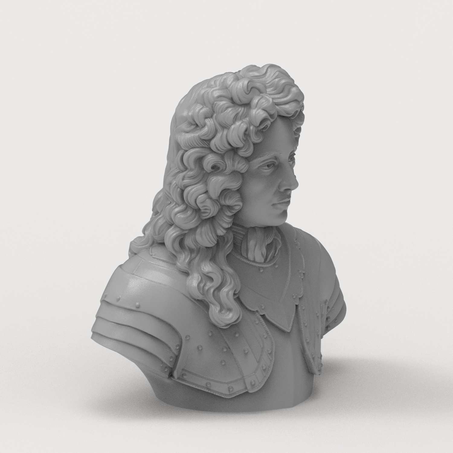 John Churchill Duke of Marlborough Historical Bust 3D Model