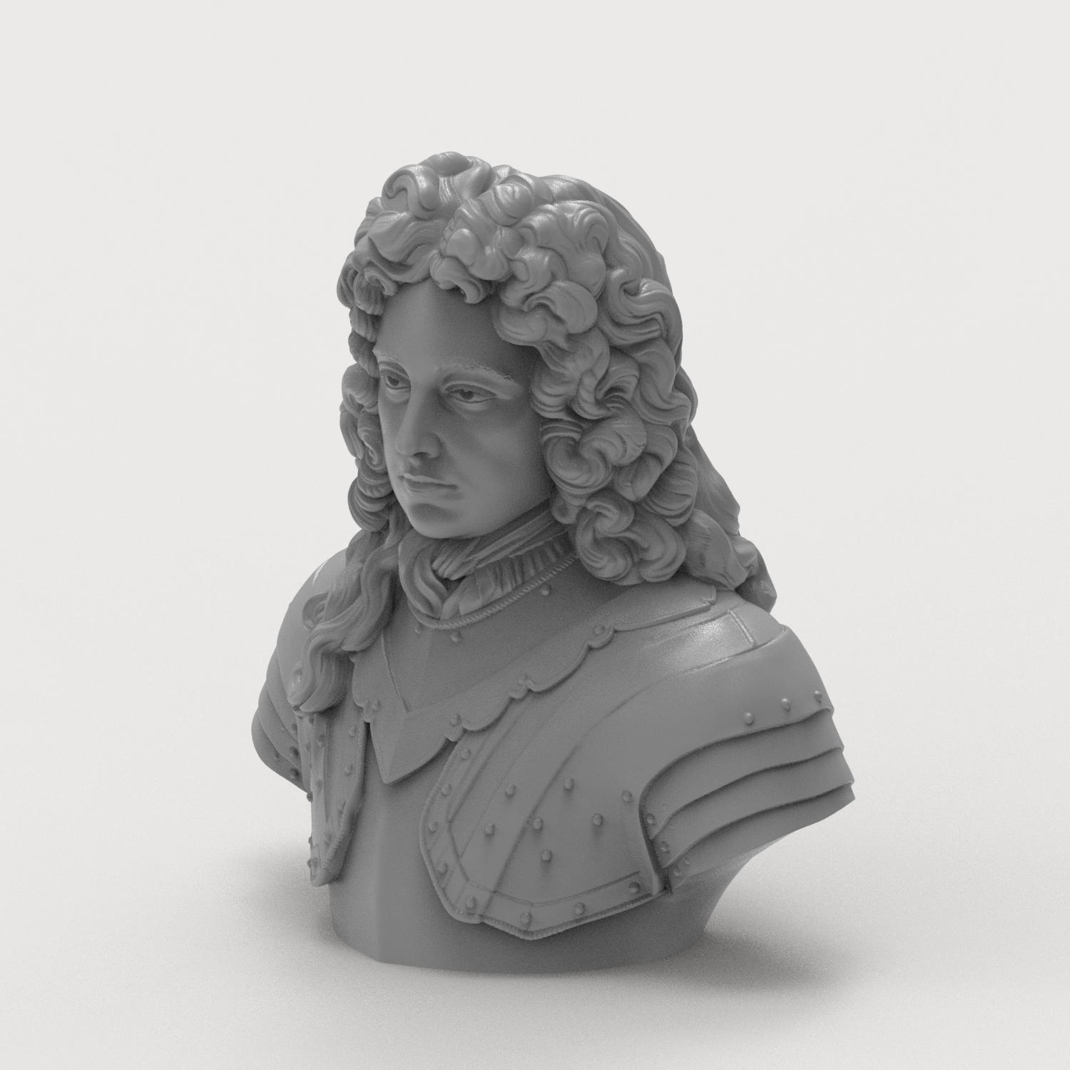 John Churchill Duke of Marlborough Historical Bust 3D Model