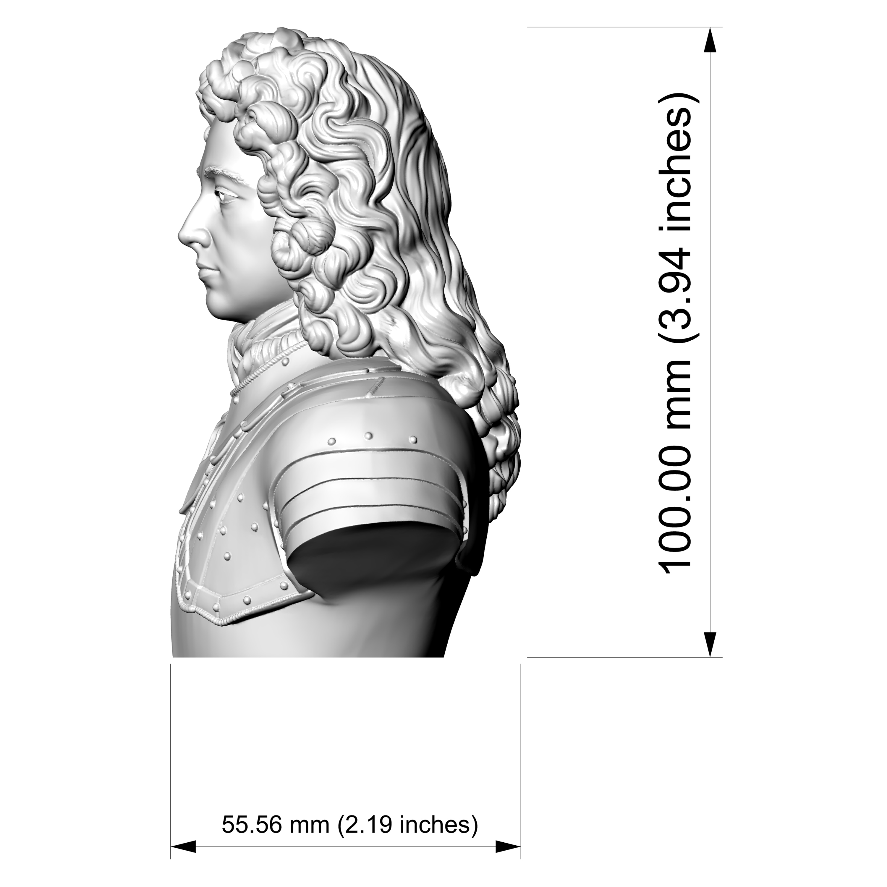 John Churchill Duke of Marlborough Historical Bust 3D Model
