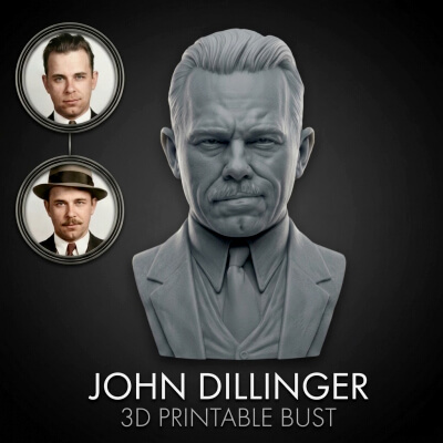John Dillinger 3D Printable Bust