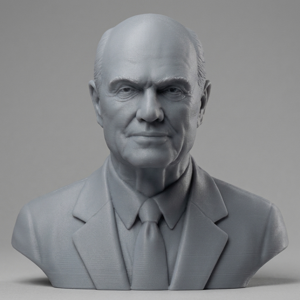 John Glenn US Astronaut and Senator Bust 3D Model