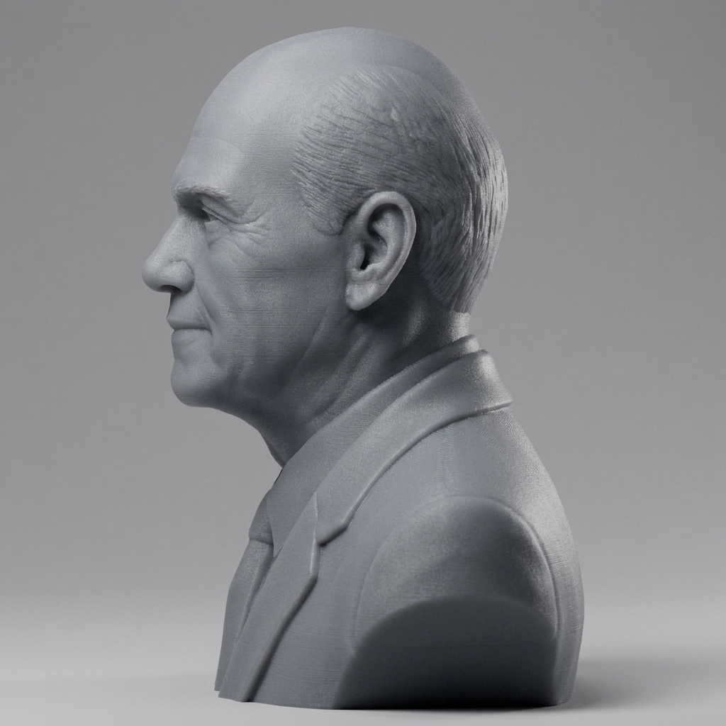 John Glenn US Astronaut and Senator Bust 3D Model