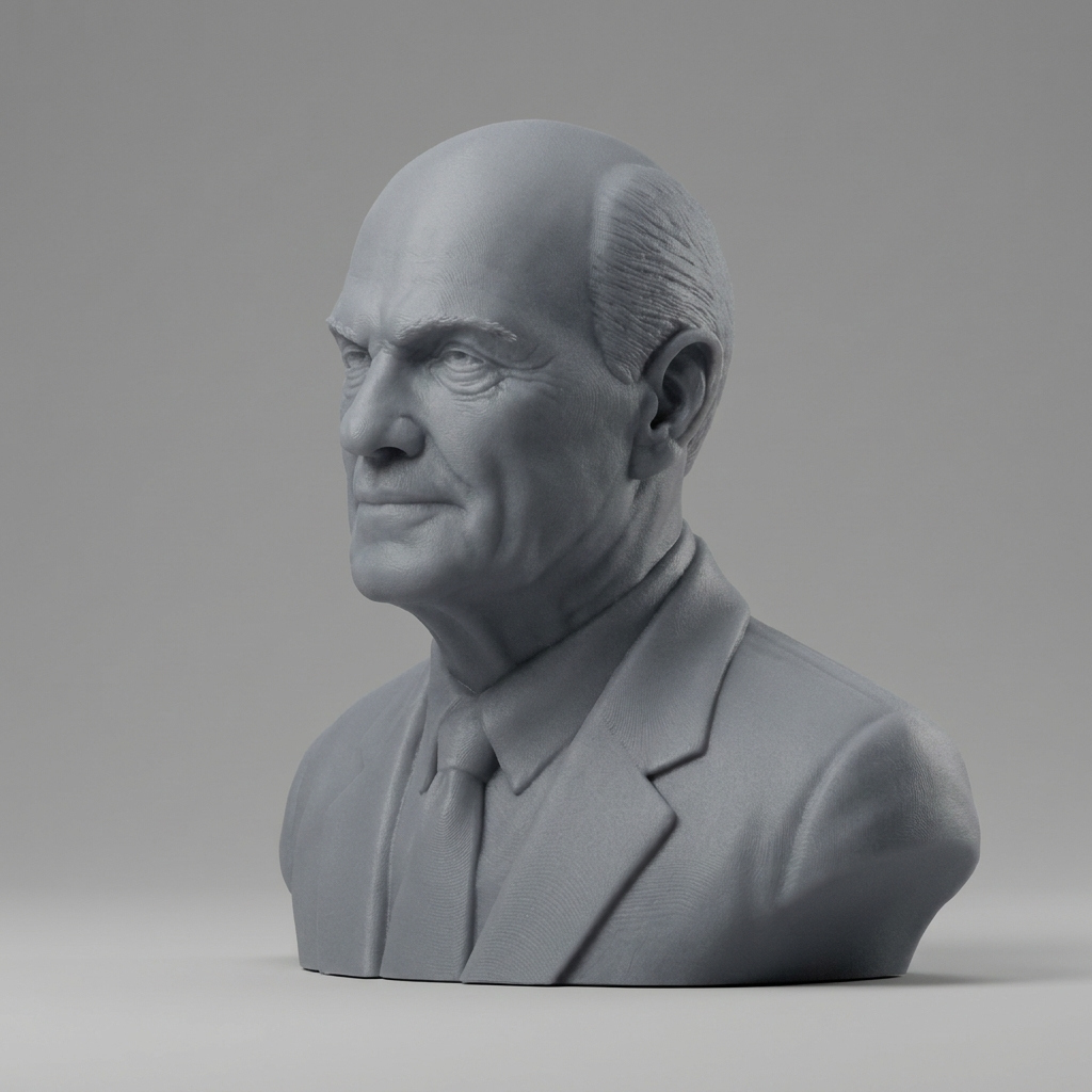 John Glenn US Astronaut and Senator Bust 3D Model