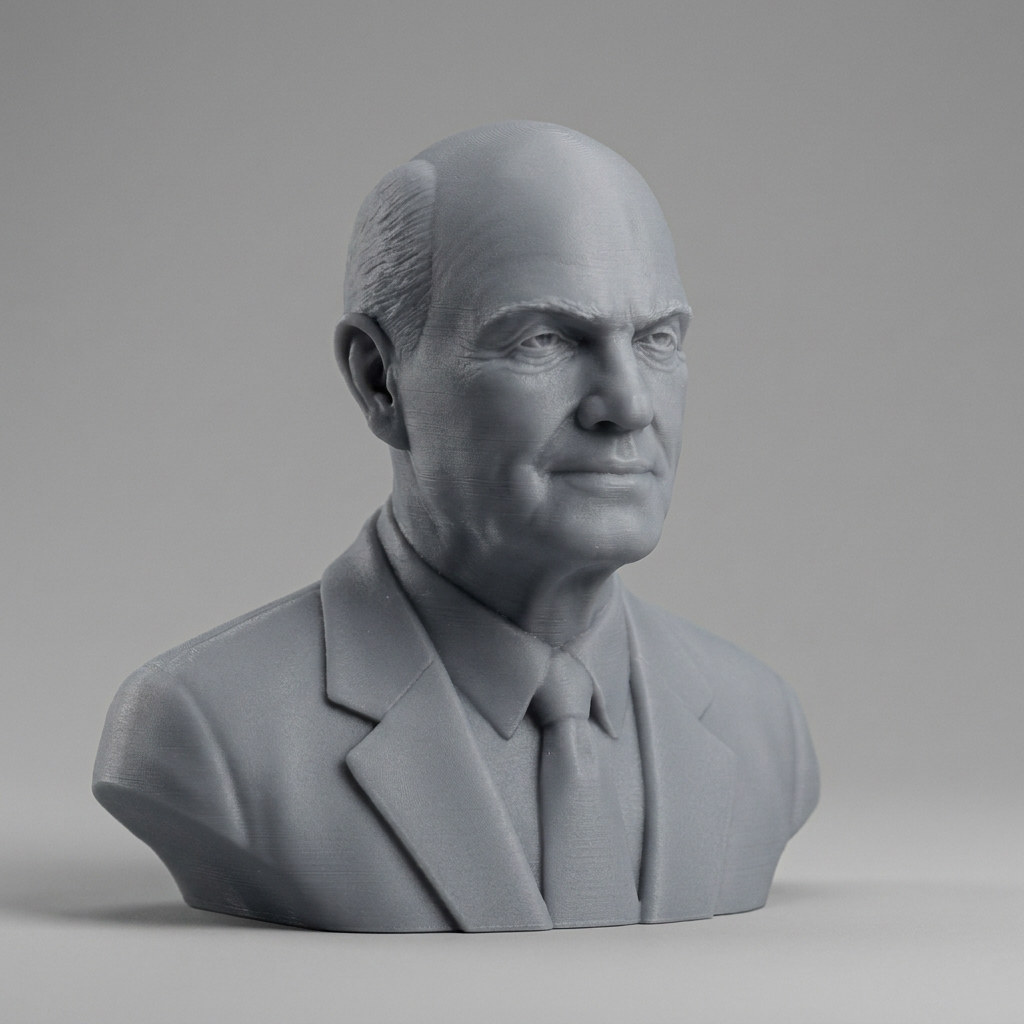 John Glenn US Astronaut and Senator Bust 3D Model