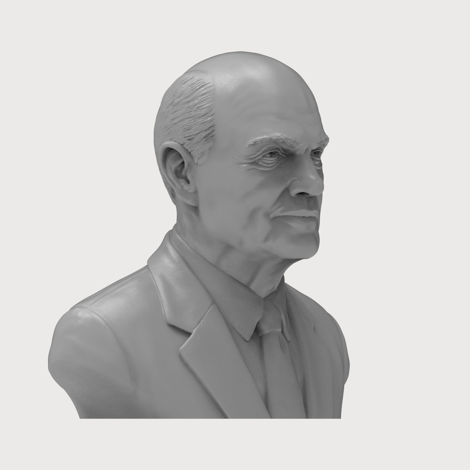 John Glenn US Astronaut and Senator Bust 3D Model
