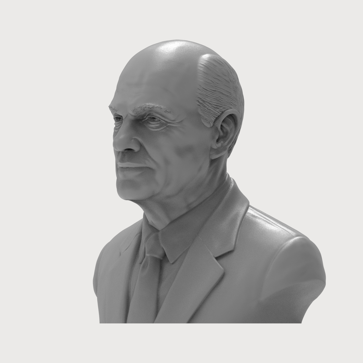 John Glenn US Astronaut and Senator Bust 3D Model