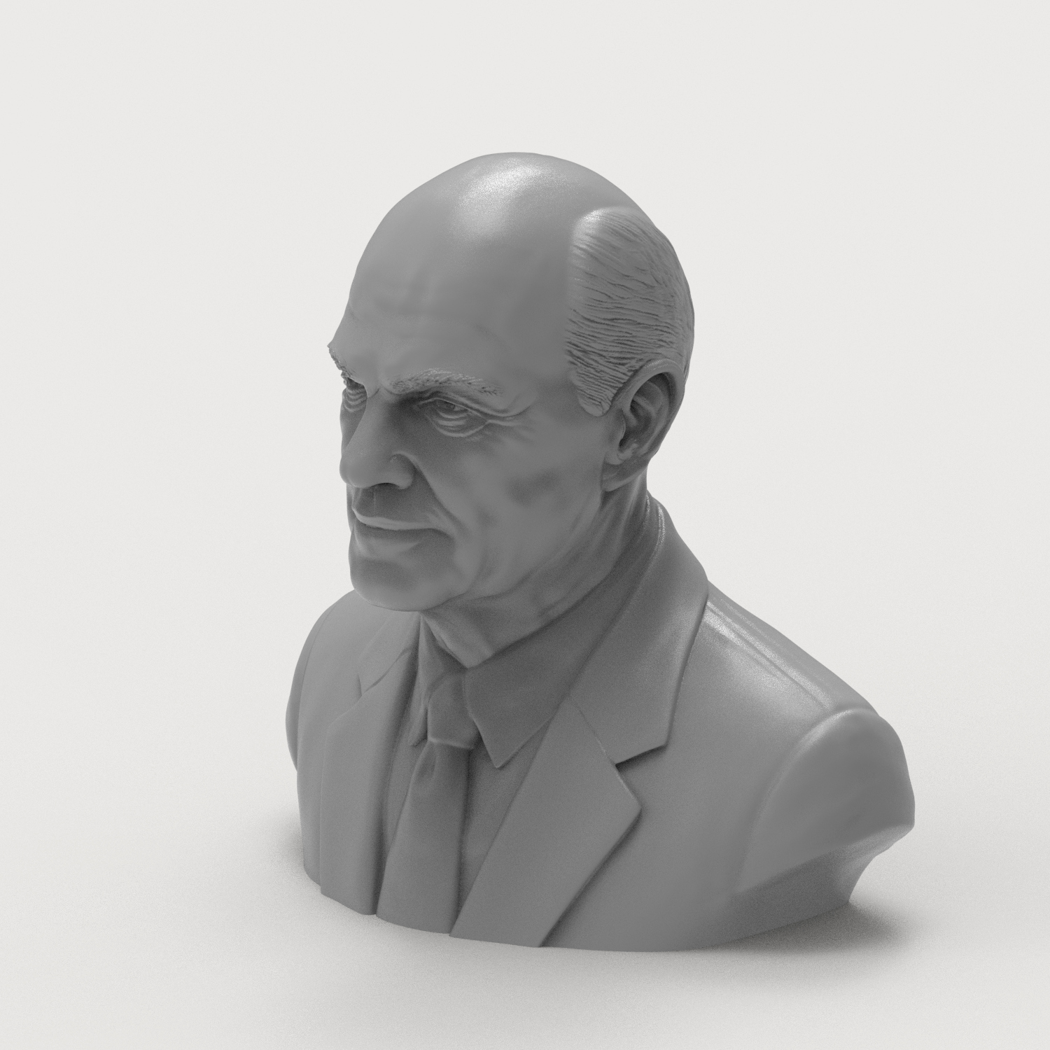 John Glenn US Astronaut and Senator Bust 3D Model
