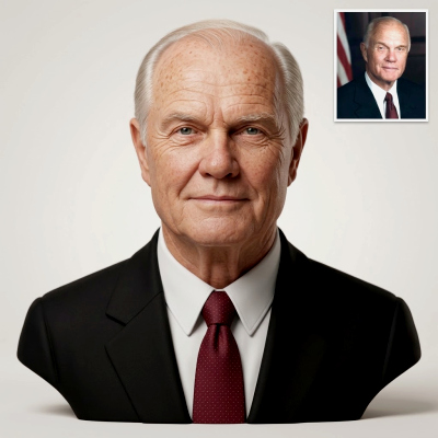 John Glenn US Astronaut and Senator Bust