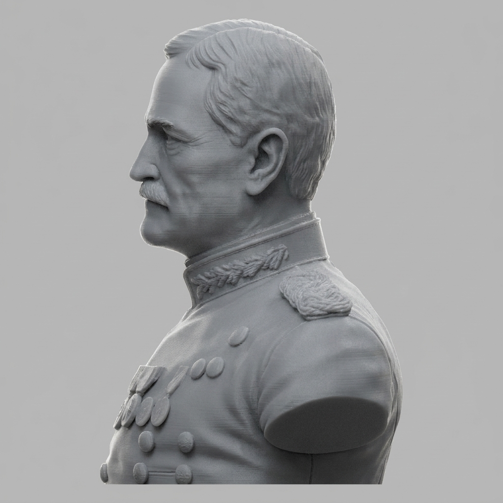 John J Pershing 3D Printable Bust 3D Model