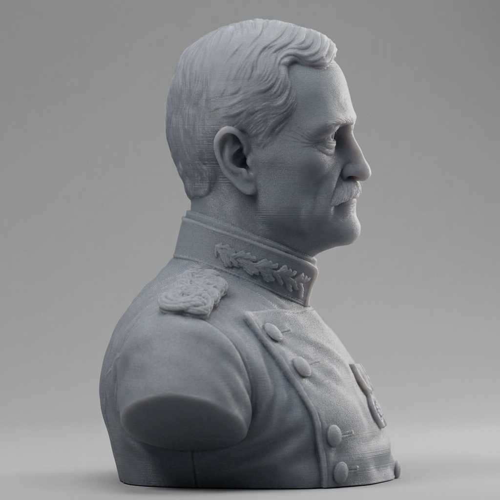 John J Pershing 3D Printable Bust 3D Model