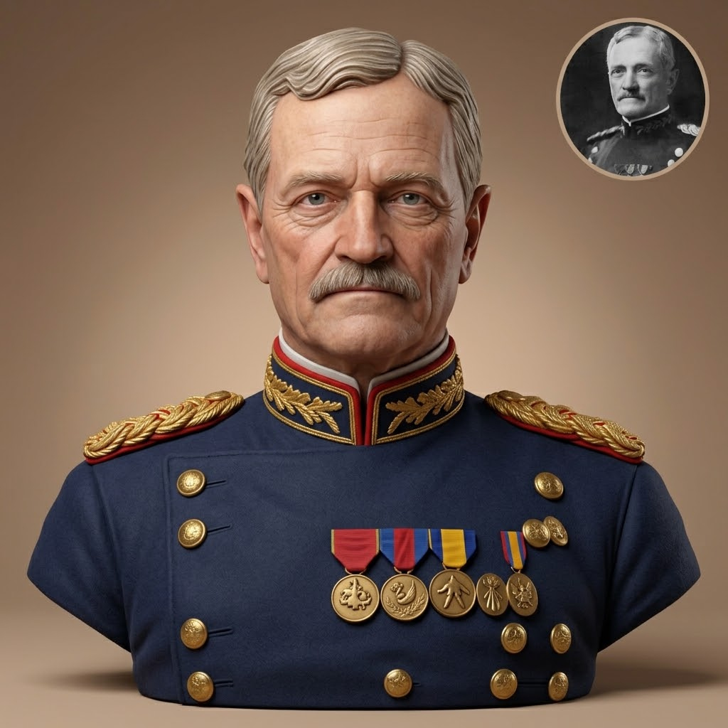 John J Pershing 3D Printable Bust 3D Model
