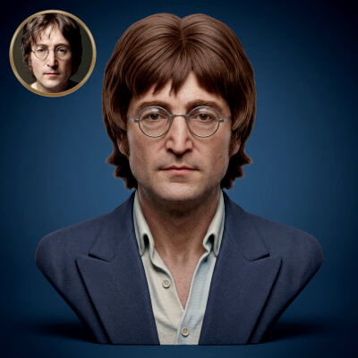 John Lennon 3D Printable Bust