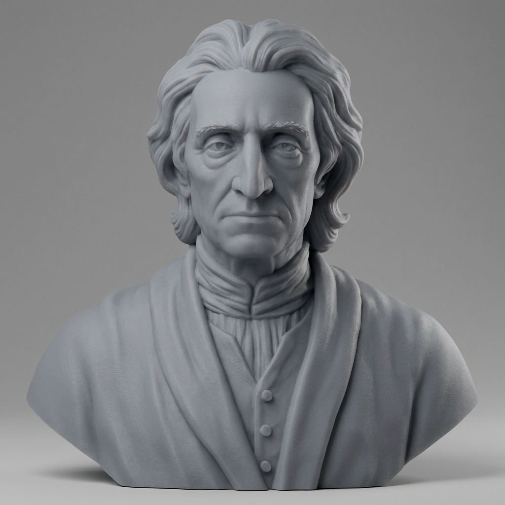 John Locke Bust 3D Printable Mode 3D Model