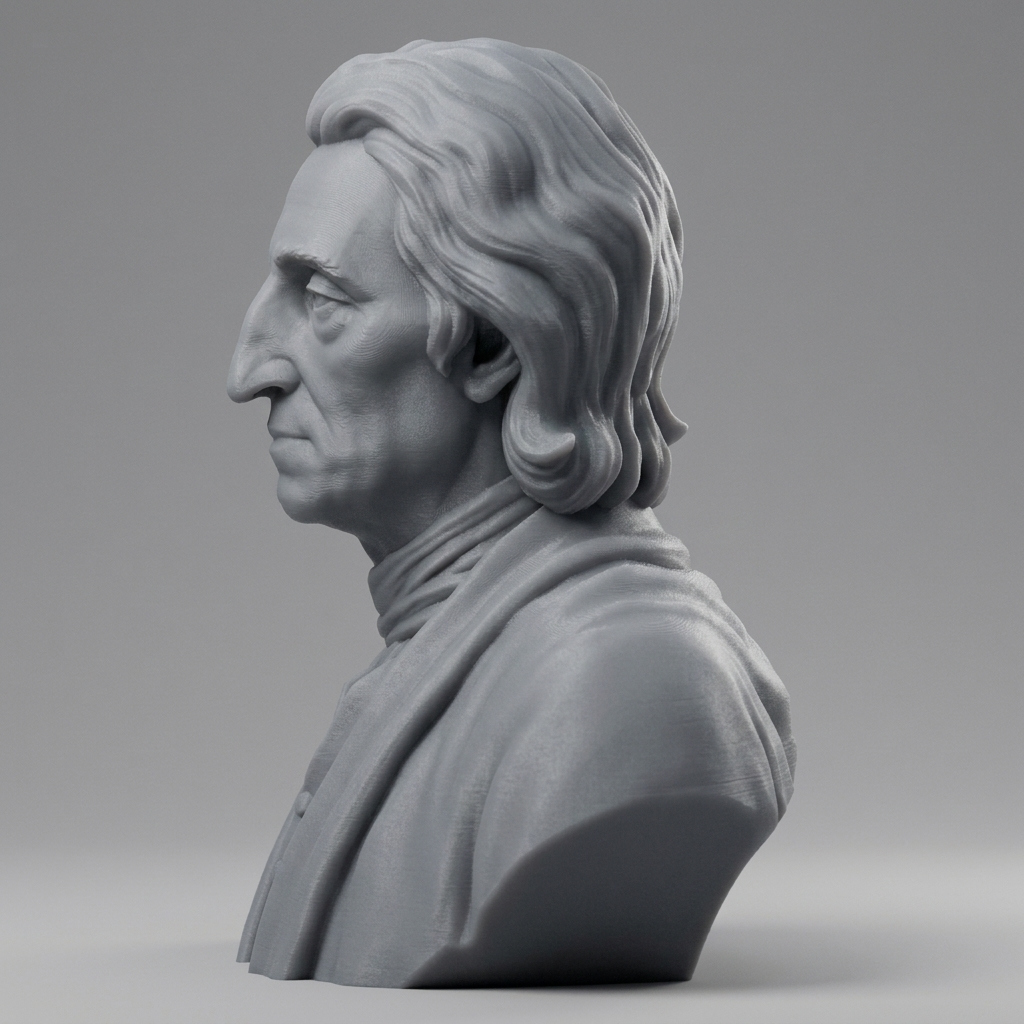 John Locke Bust 3D Printable Mode 3D Model