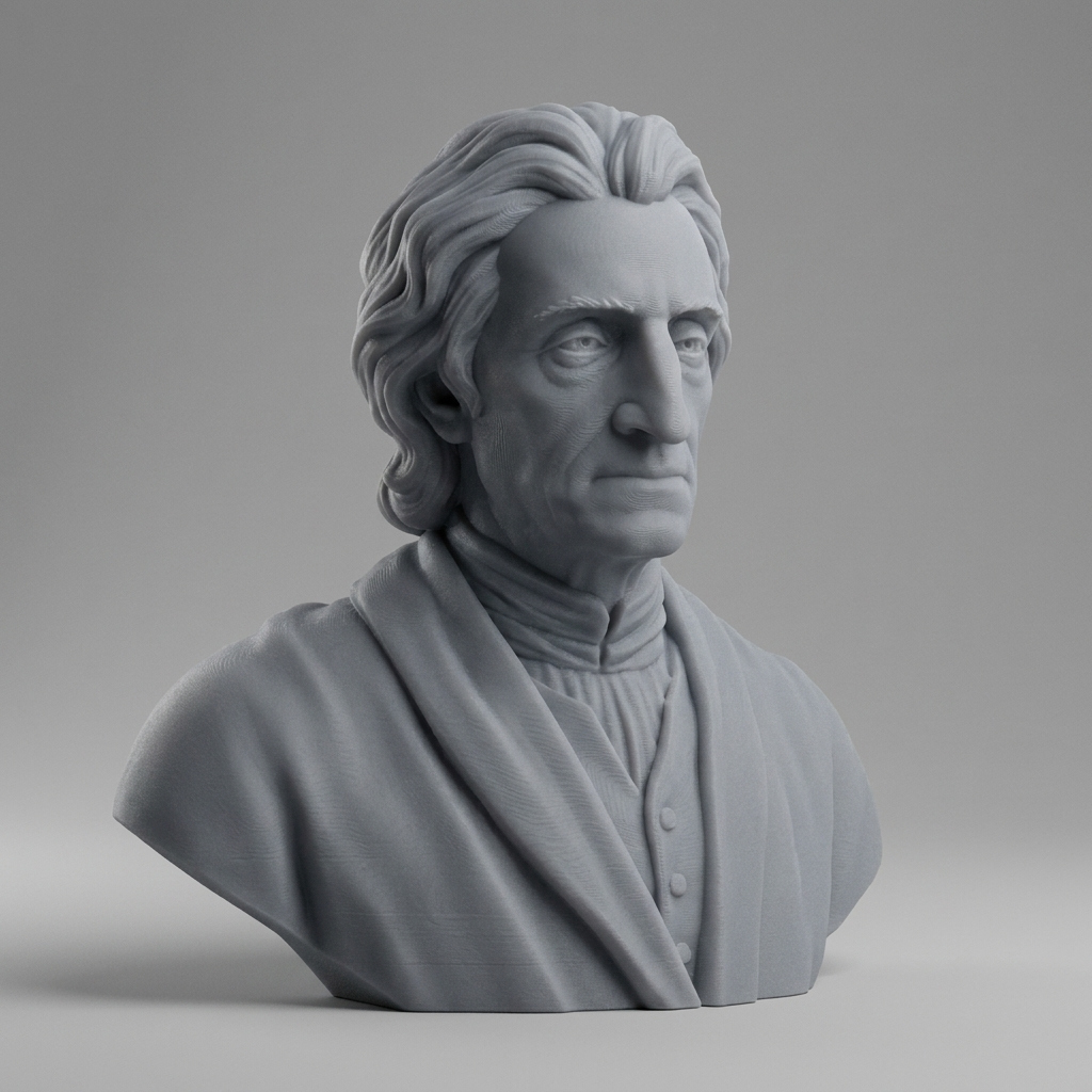 John Locke Bust 3D Printable Mode 3D Model