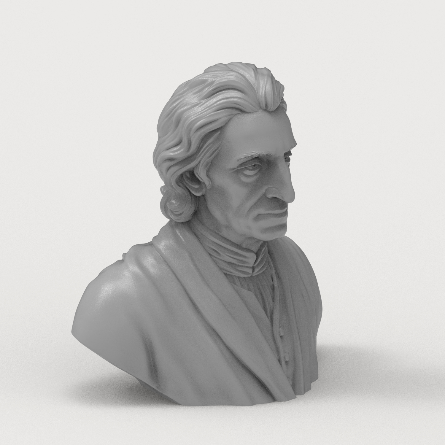 John Locke Bust 3D Printable Mode 3D Model