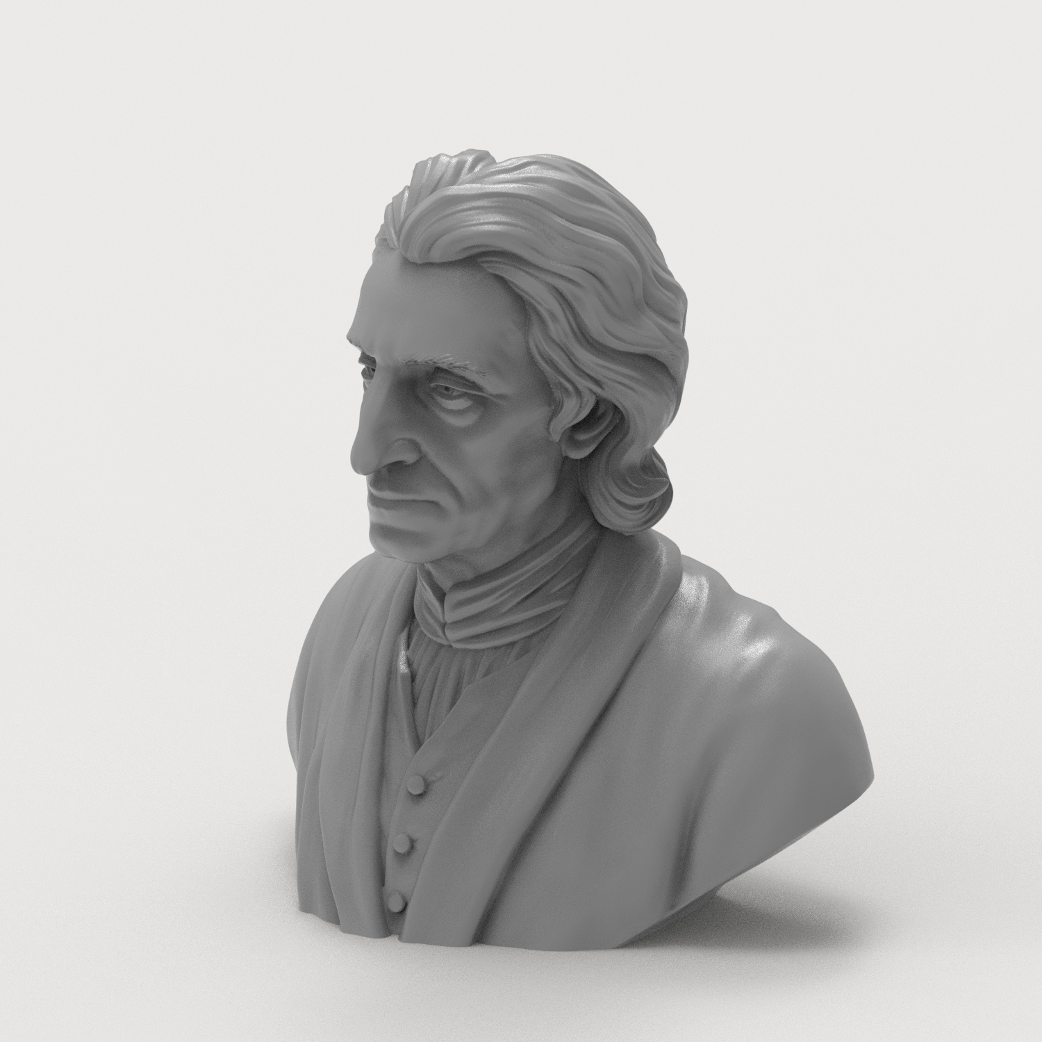 John Locke Bust 3D Printable Mode 3D Model