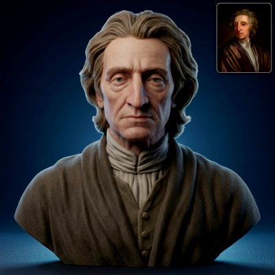 John Locke Bust 3D Printable Mode