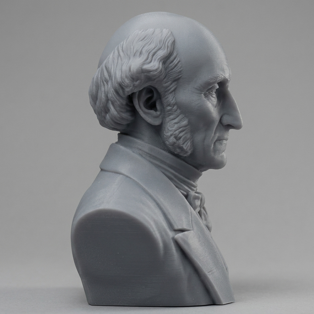 John Stuart Mill 3D Printable Bust 3D Model