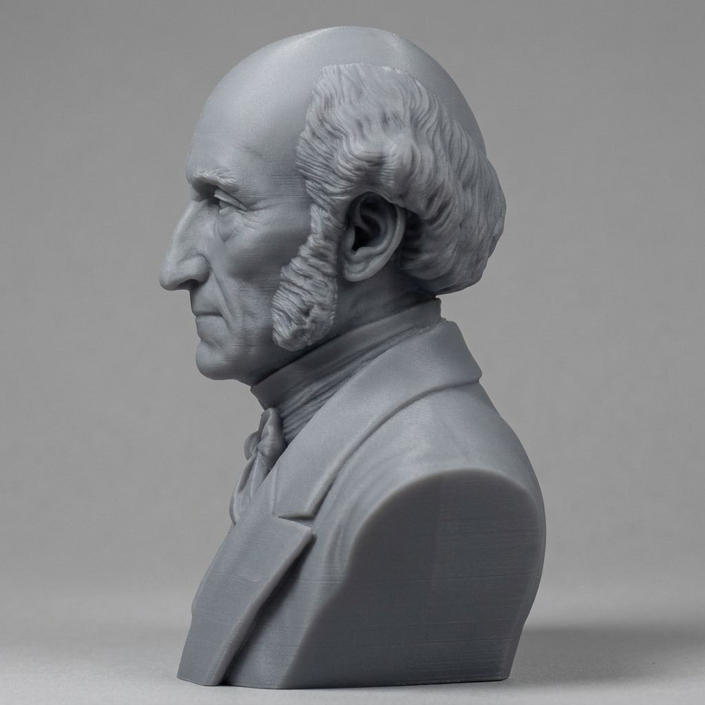 John Stuart Mill 3D Printable Bust 3D Model