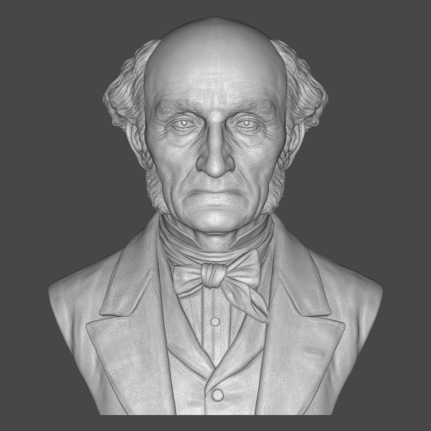 John Stuart Mill 3D Printable Bust 3D Model