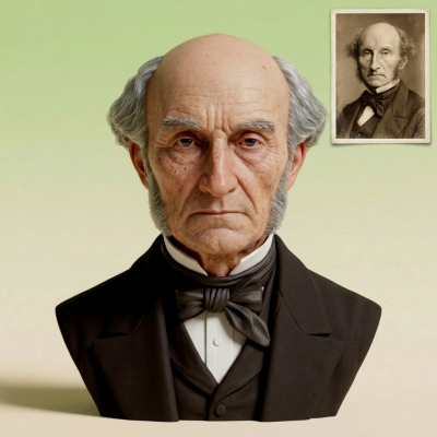 John Stuart Mill 3D Printable Bust