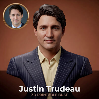 Justin Trudeau Canadian Prime Minister Bust