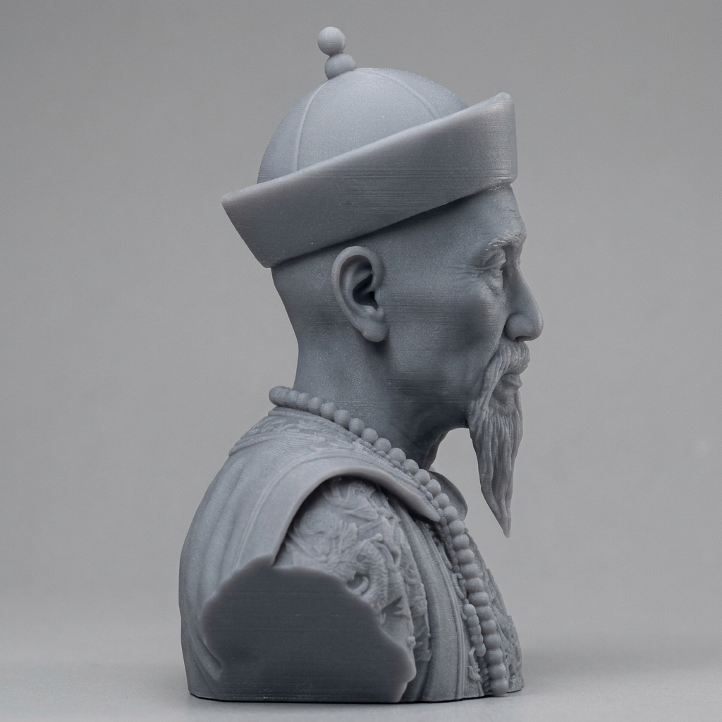 Kangxi Emperor Chinese Ruler 3D Printable Bust 3D Model