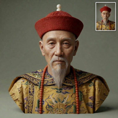 Kangxi Emperor Chinese Ruler 3D Printable Bust