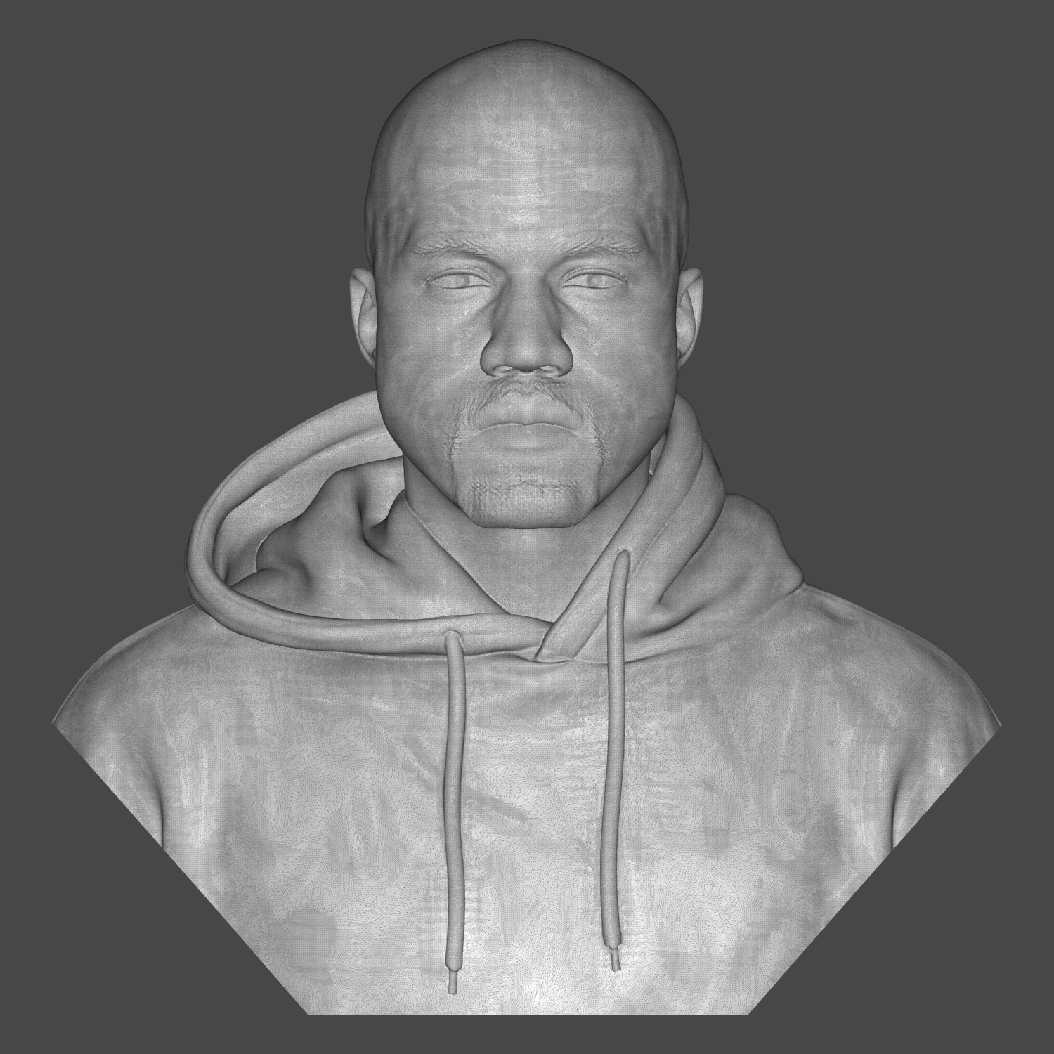 Kanye West 3D Printable Bust 3D Model
