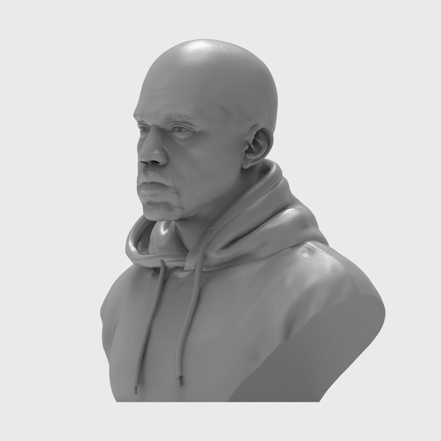 Kanye West 3D Printable Bust 3D Model
