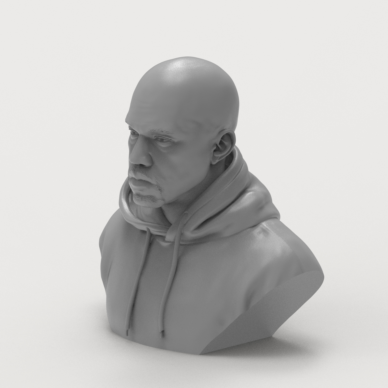 Kanye West 3D Printable Bust 3D Model