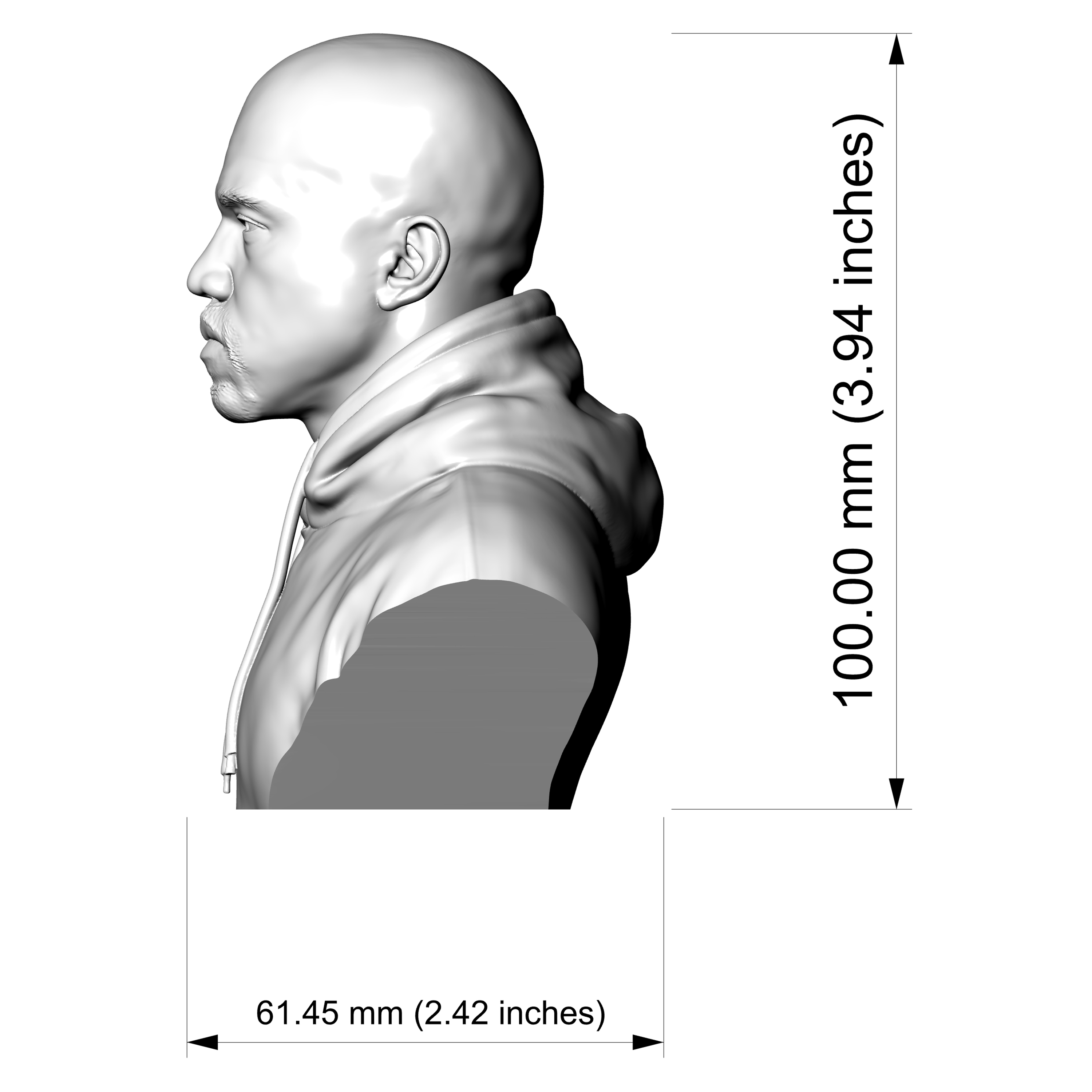 Kanye West 3D Printable Bust 3D Model