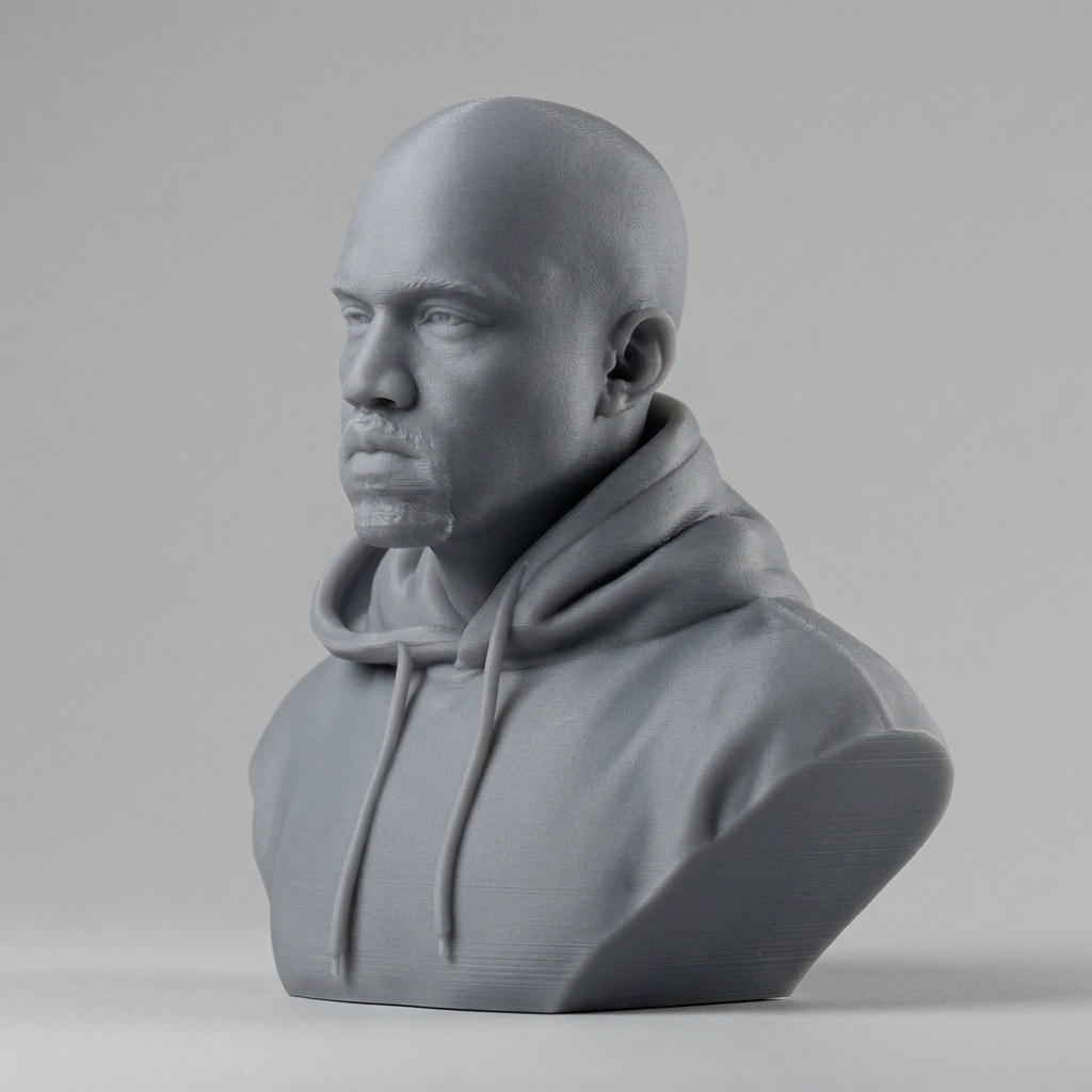 Kanye West 3D Printable Bust 3D Model