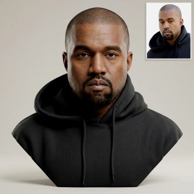 Kanye West 3D Printable Bust