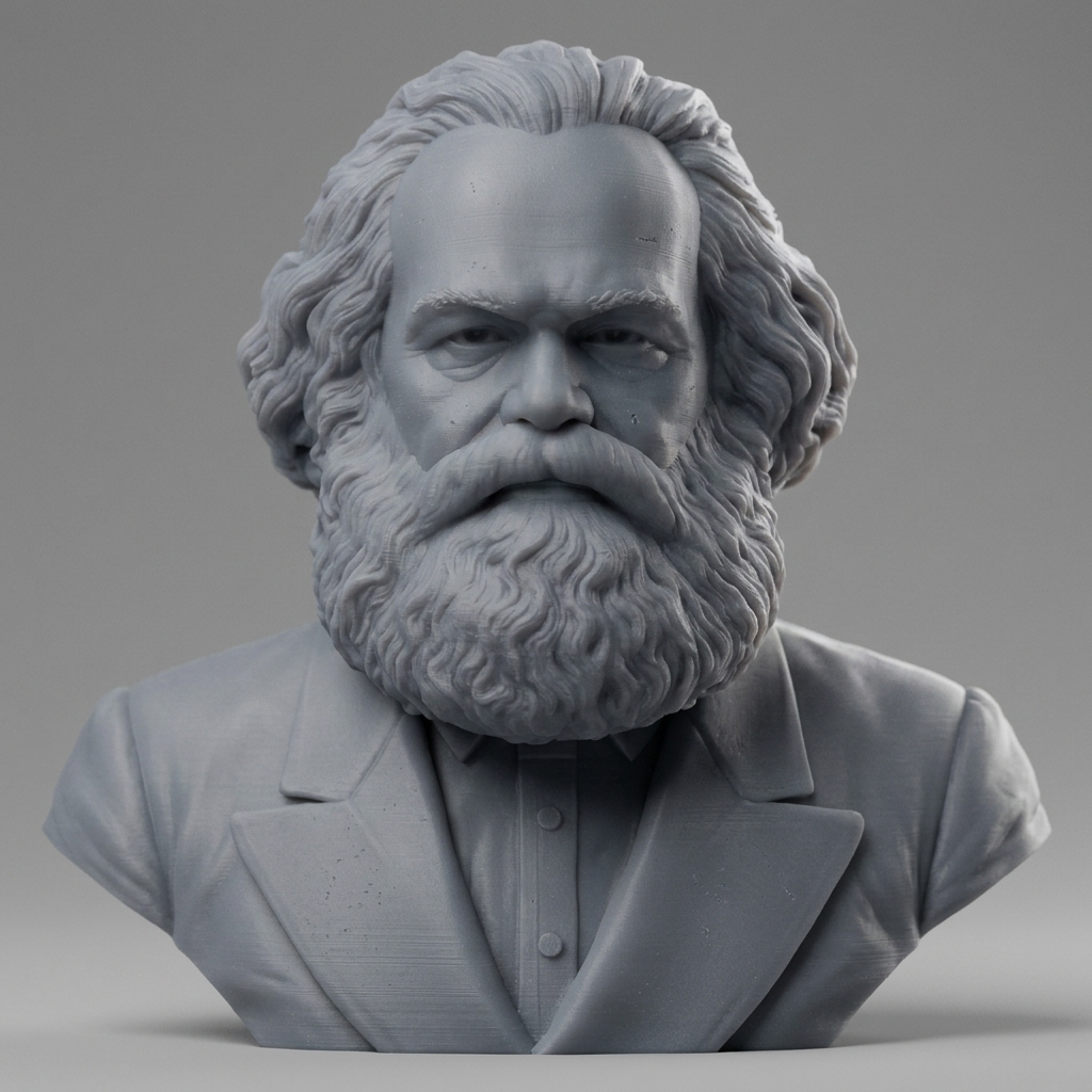 Karl Marx 3D Printable Bust 3D Model