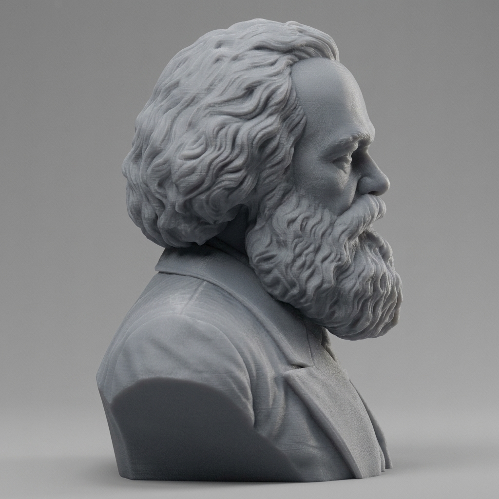 Karl Marx 3D Printable Bust 3D Model