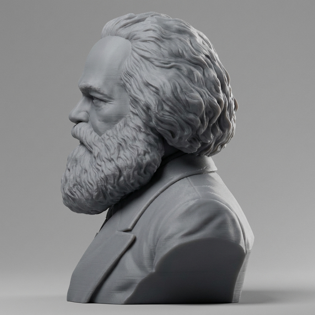 Karl Marx 3D Printable Bust 3D Model