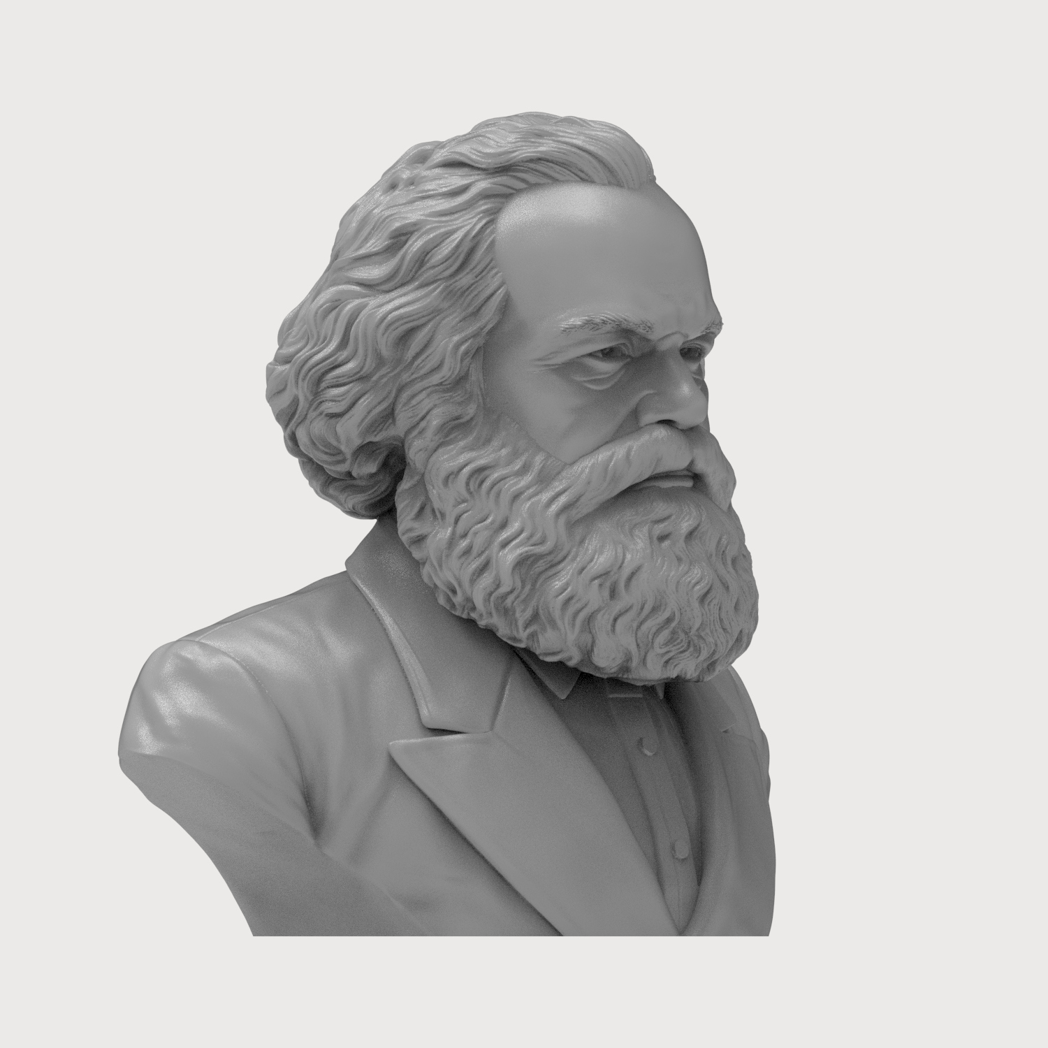 Karl Marx 3D Printable Bust 3D Model