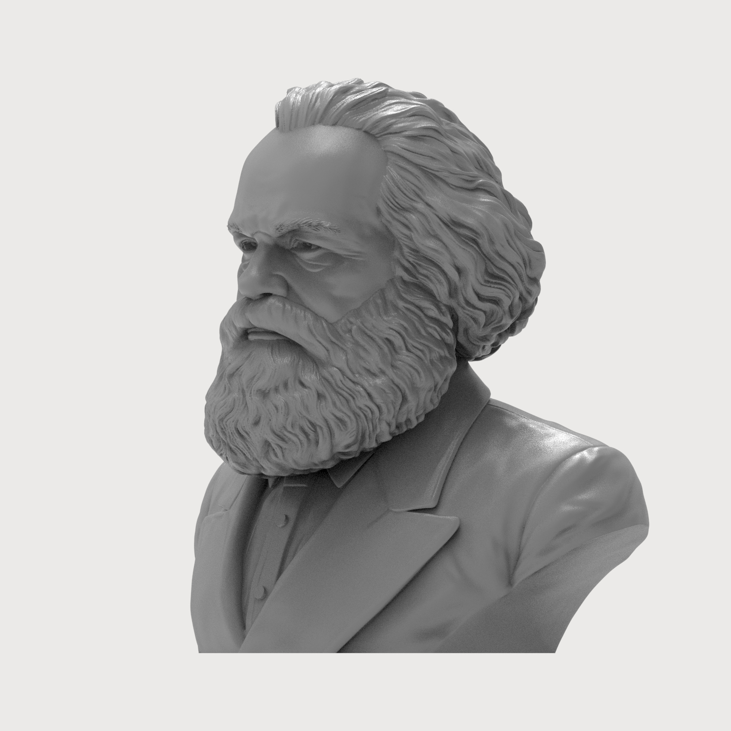 Karl Marx 3D Printable Bust 3D Model