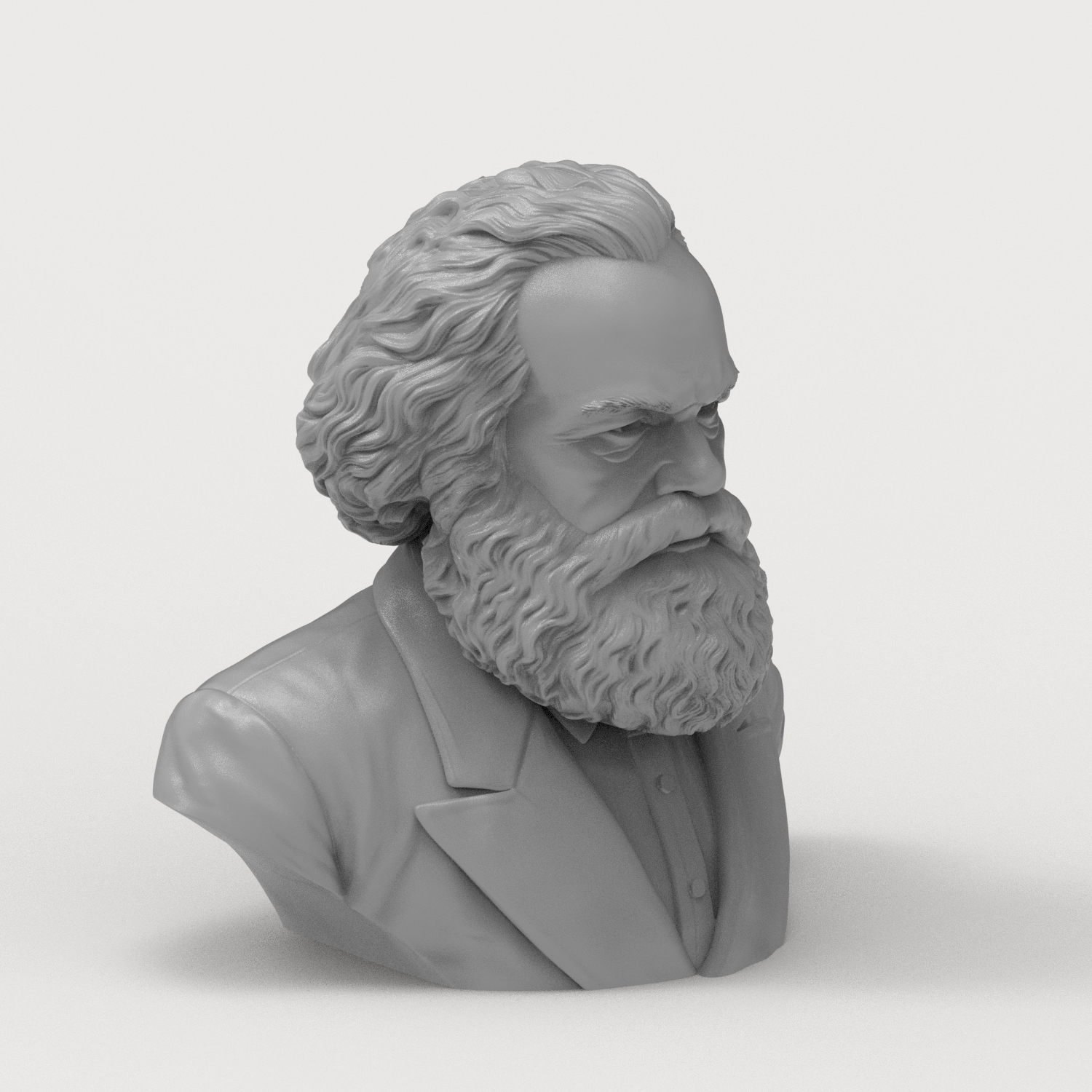 Karl Marx 3D Printable Bust 3D Model