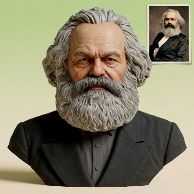 Karl Marx 3D Printable Bust