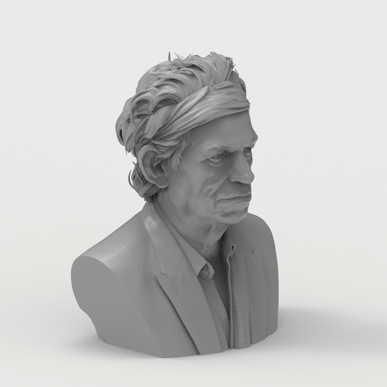 Keith Richards 3D Printable Bust 3D Model